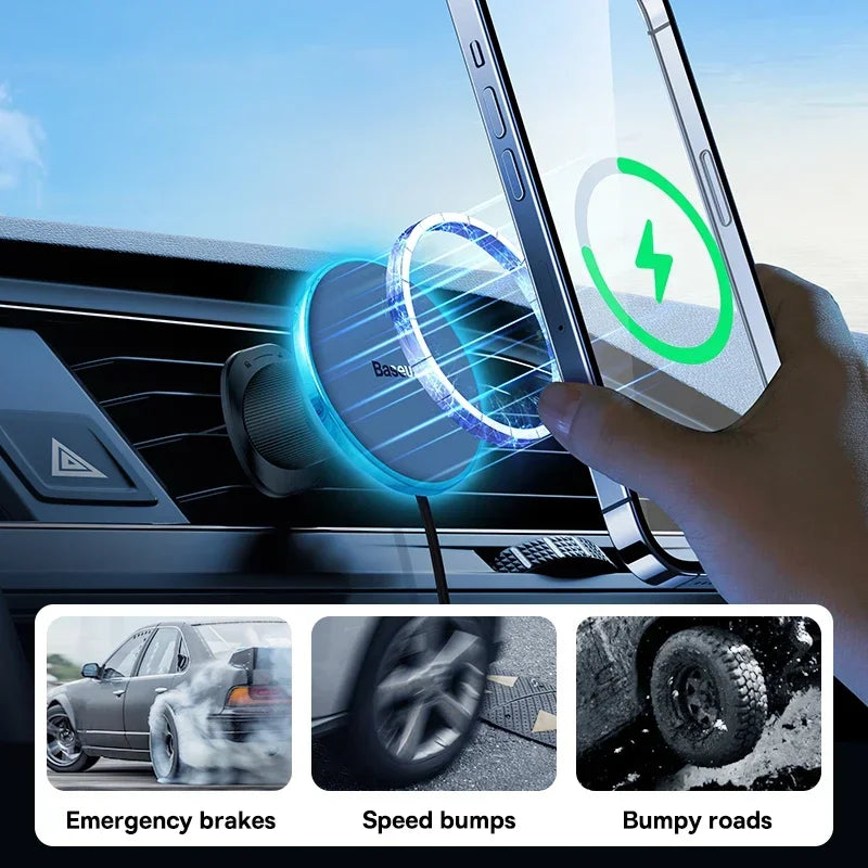 15W Fast Charging Wireless Car Charger Holder