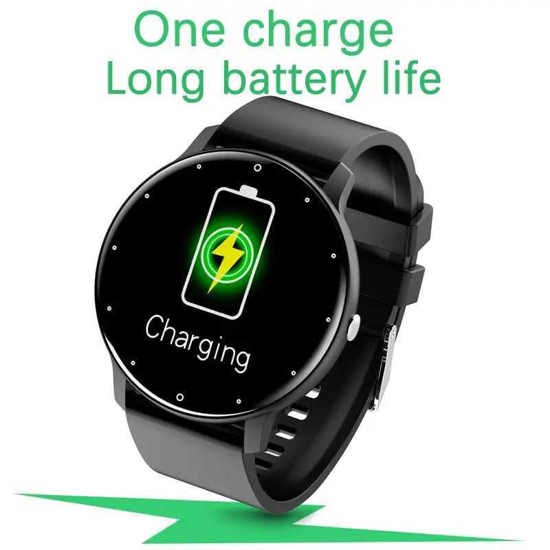 LIGE Smart Watch Men Women Full Touch Screen Sport Fitness Watch